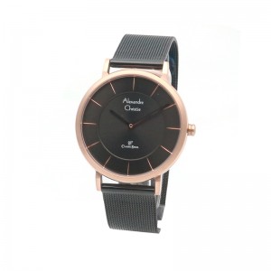 Alexandre Christie AC 8586 Rosegold Black Lady LHBBRBA